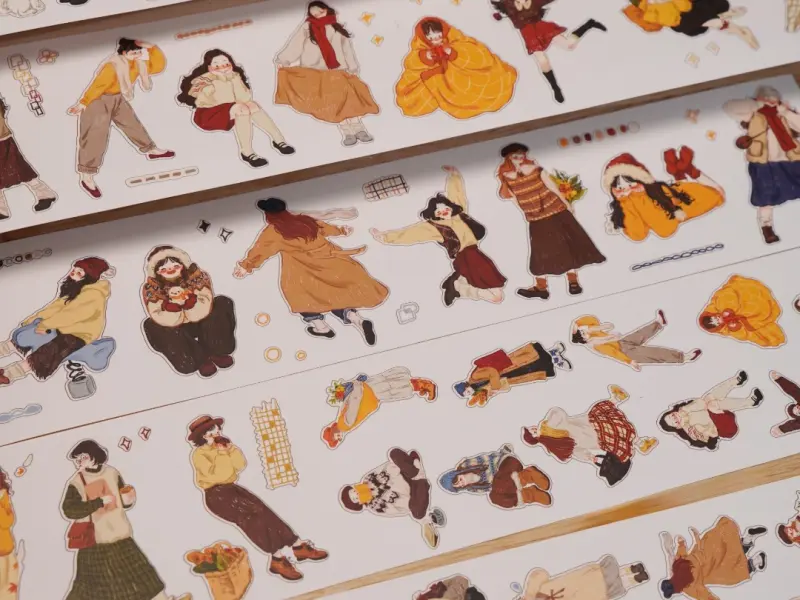 Pre-Order Wanle Studio Kiss-Cut Washi Tape - Radiance Girl