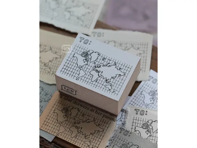 LCN Rubber Stamp - World Map