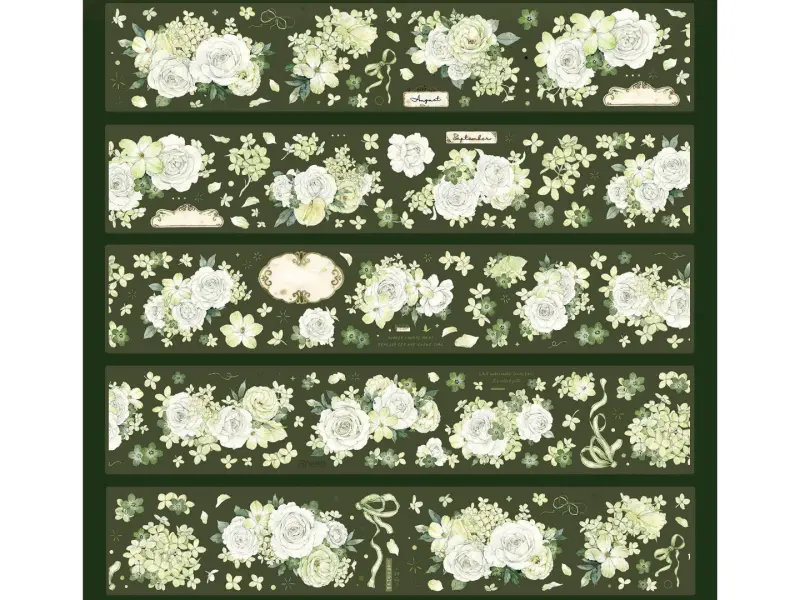 Xiaobaijia Die-Cut Washi Tape - Forest Green