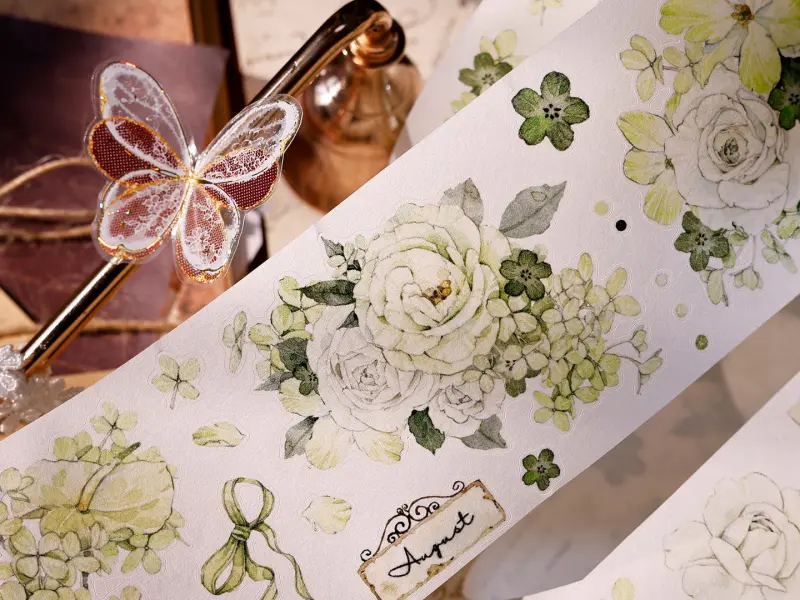 Xiaobaijia Die-Cut Washi Tape - Forest Green