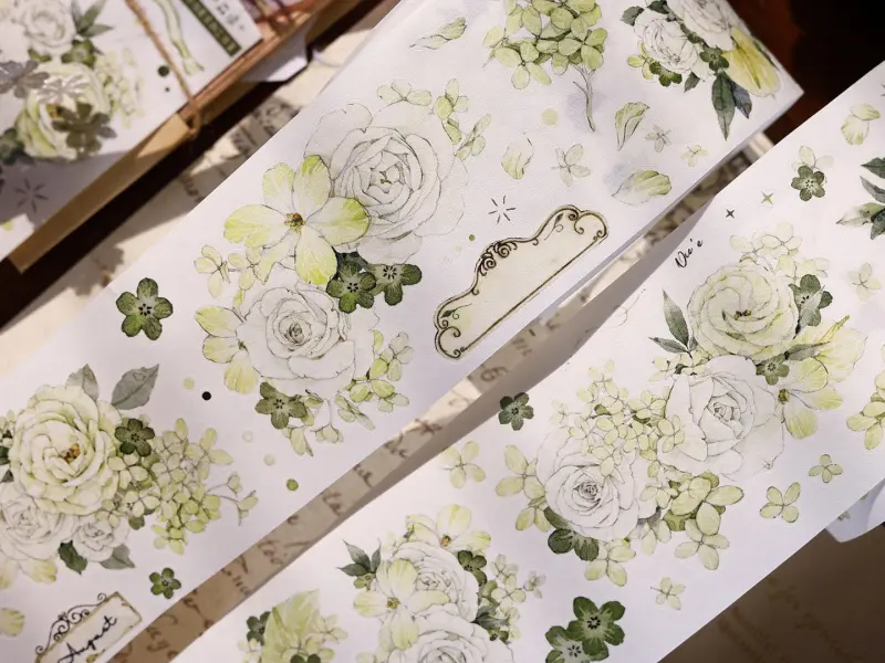 Xiaobaijia Die-Cut Washi Tape - Forest Green