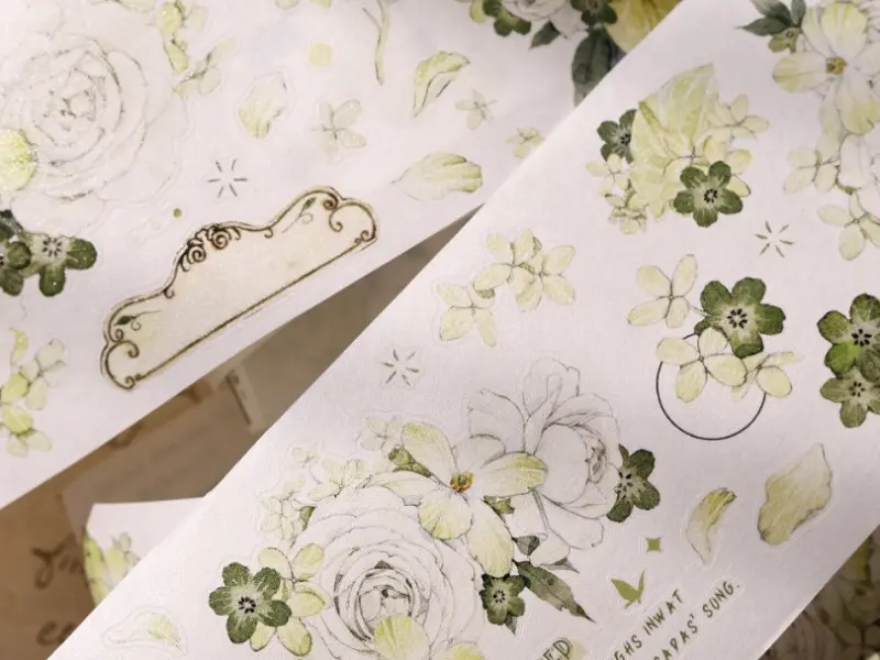 Xiaobaijia Die-Cut Washi Tape - Forest Green