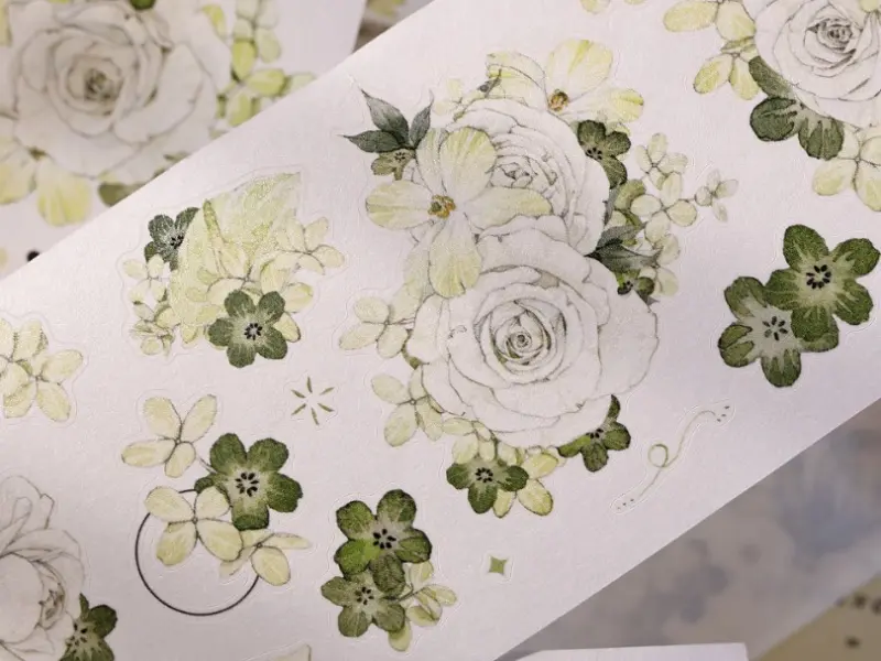 Xiaobaijia Die-Cut Washi Tape - Forest Green