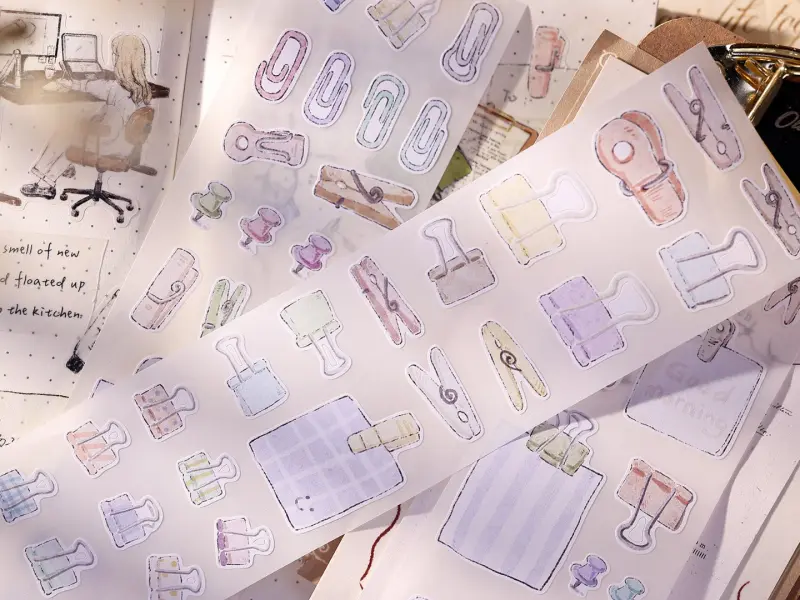 Xiaobaijia Die-Cut Writable Paper Tape - Clips