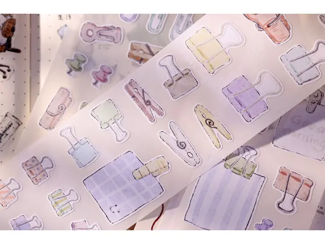 Xiaobaijia Die-Cut Writable Paper Tape - Clips