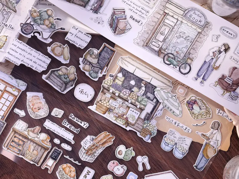 Xiaobaijia Die-Cut Washi Tape - Bakery