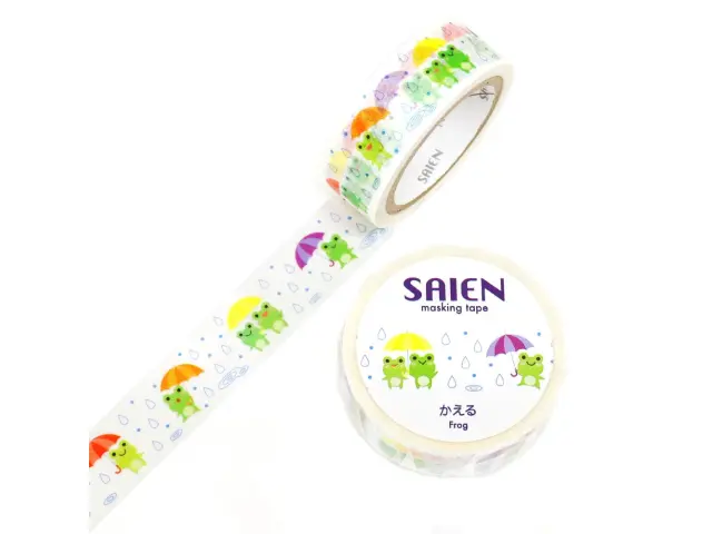 Saien Washi Tape - Frogs And Rain