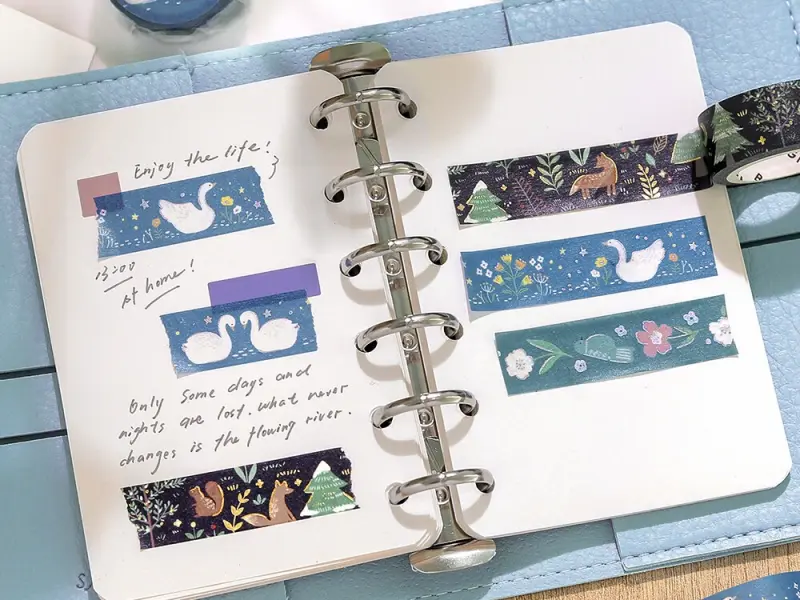 Pre-Order BGM Washi Tape Nordic Forest - Swan Lake