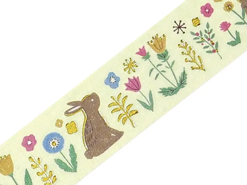 Pre-Order BGM Washi Tape Nordic Forest - Flowers And Rabbits