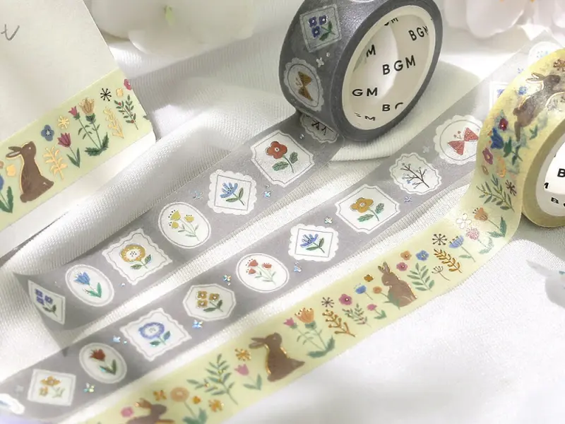 Pre-Order BGM Washi Tape Nordic Forest - Flower Frame