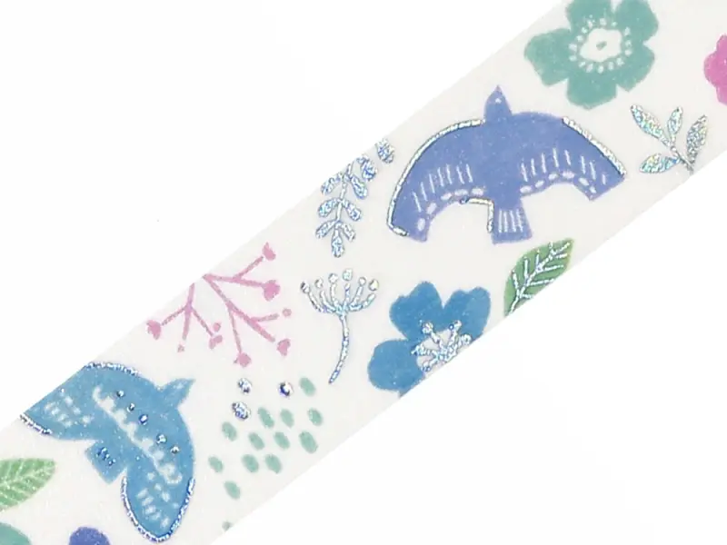 Pre-Order BGM Washi Tape Nordic Forest - Birds Singing