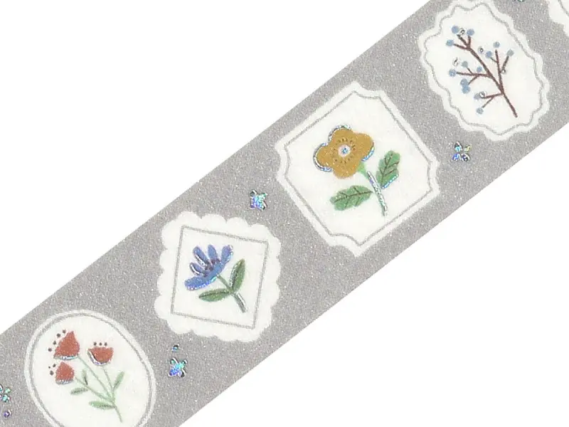 Pre-Order BGM Washi Tape Nordic Forest - Flower Frame