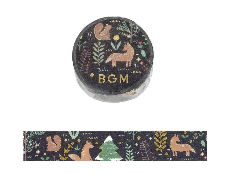 Pre-Order BGM Washi Tape Nordic Forest - Moonlit Flowers