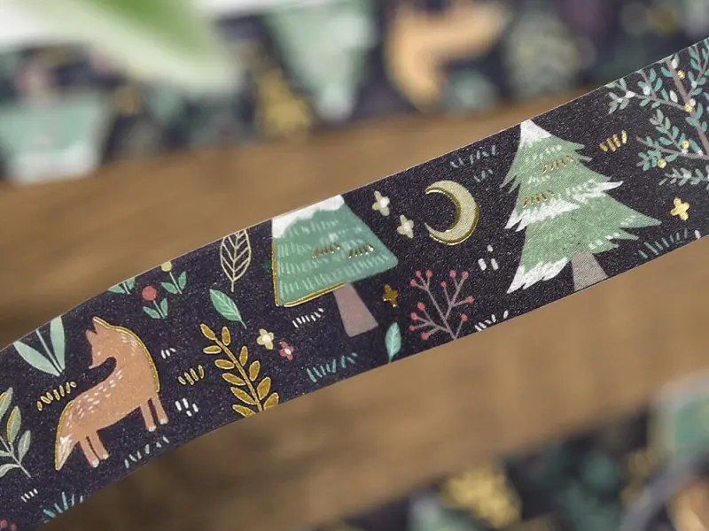Pre-Order BGM Washi Tape Nordic Forest - Moonlit Flowers