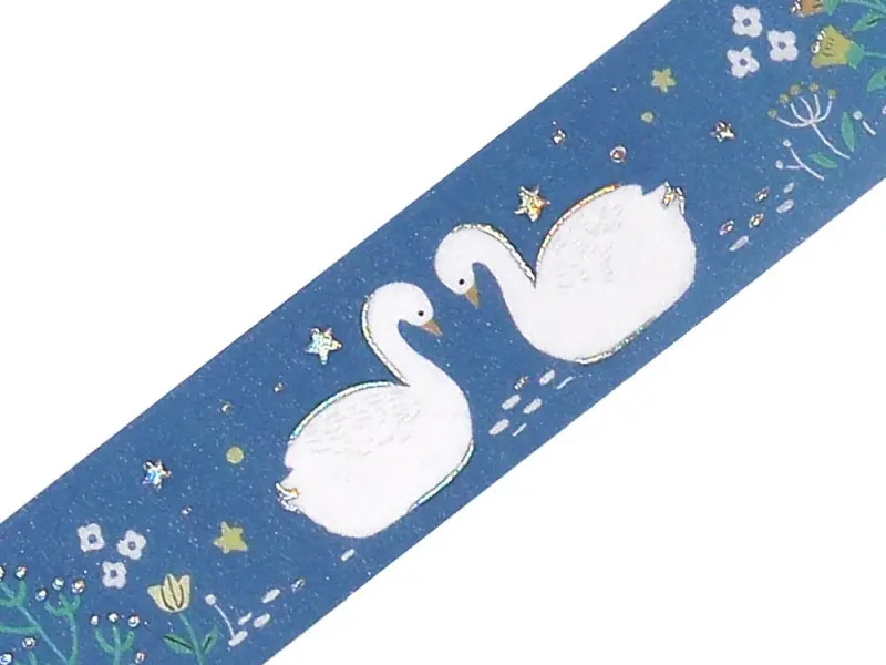 Pre-Order BGM Washi Tape Nordic Forest - Swan Lake