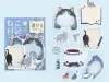 Pre-Order BGM Memo Stickers Cat Diary - Blue