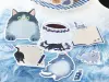 Pre-Order BGM Memo Stickers Cat Diary - Blue