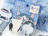 Pre-Order BGM Memo Stickers Cat Diary - Blue