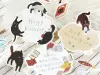 Pre-Order BGM Memo Stickers Cat Diary - Black