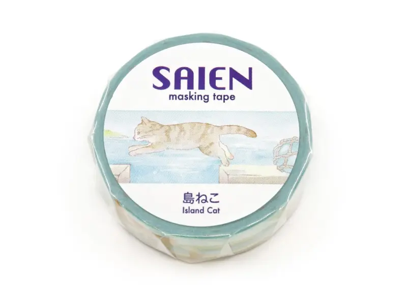 Pre-Order Saien Washi Tape - Island Cat
