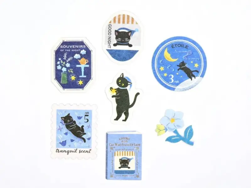 Pre-Order NB Co. Sticker Flakes - Midnight Cat