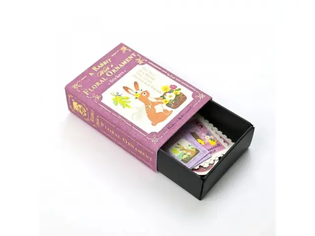 NB Co. Sticker Flakes - Rabbit And Flowers