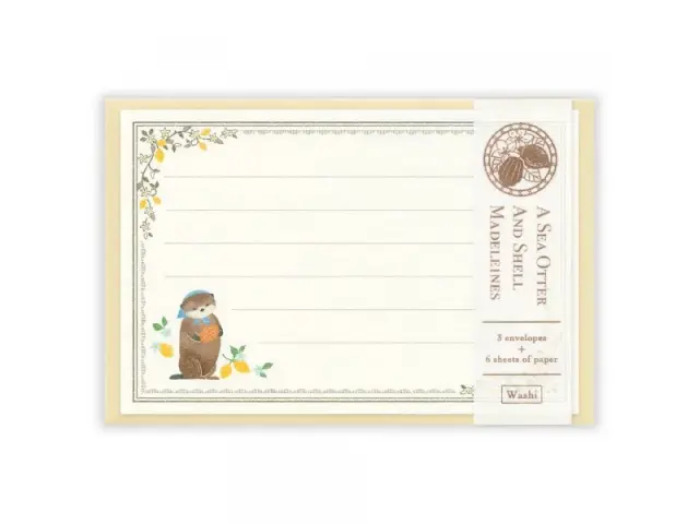 NB Co. Mini Letter Set RESSA Books - Sea Otter and Shell Madeleines