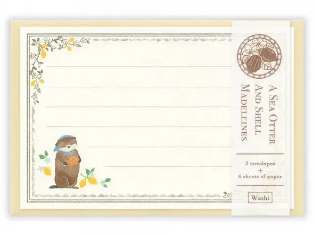 Pre-Order NB Co. Mini Letter Set RESSA Books - Sea Otter and Shell Madeleines
