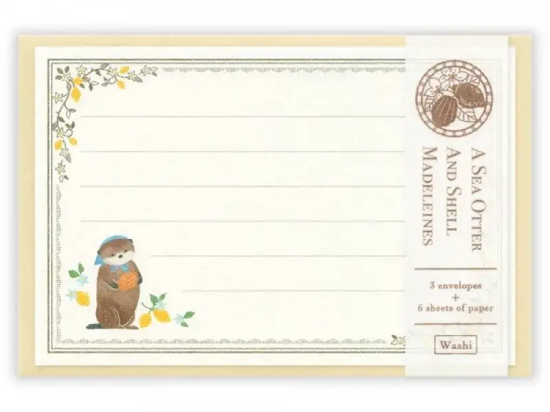 Pre-Order NB Co. Mini Letter Set RESSA Books - Sea Otter and Shell Madeleines