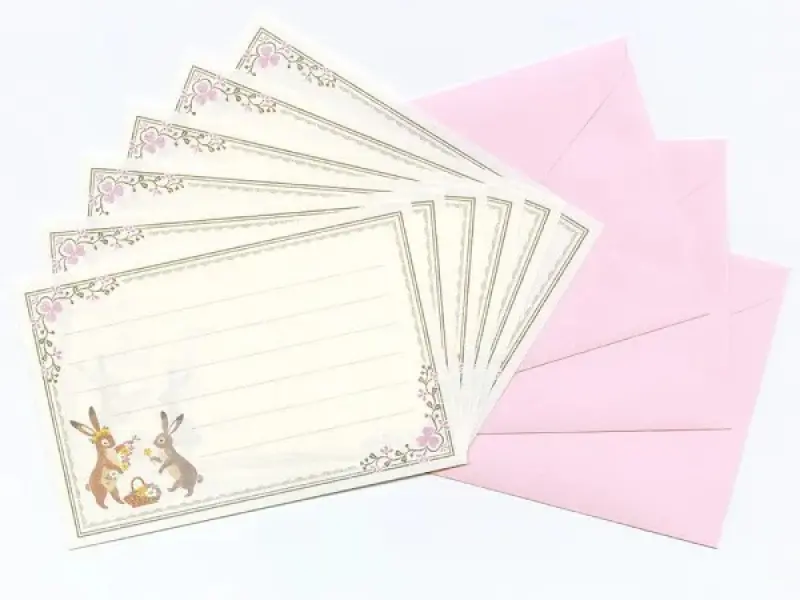 Pre-Order NB Co. Mini Letter Set RESSA Books - Rabbit with Floral Ornament