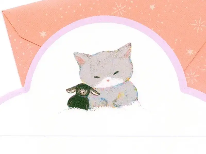 Pre-Order NB Co. Okurumi Mini Letter - Pink Cat