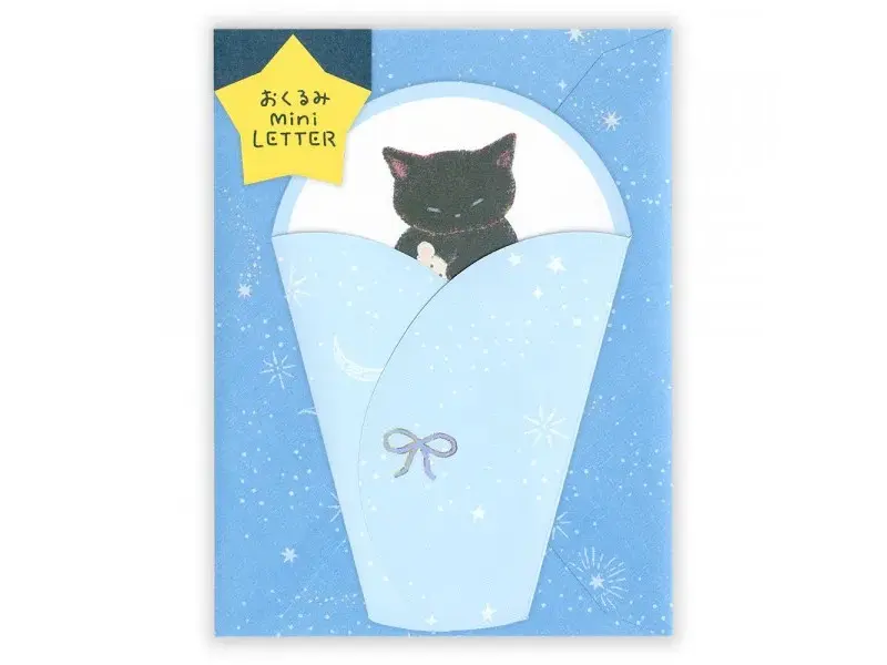 Pre-Order NB Co. Okurumi Mini Letter - Blue Cat