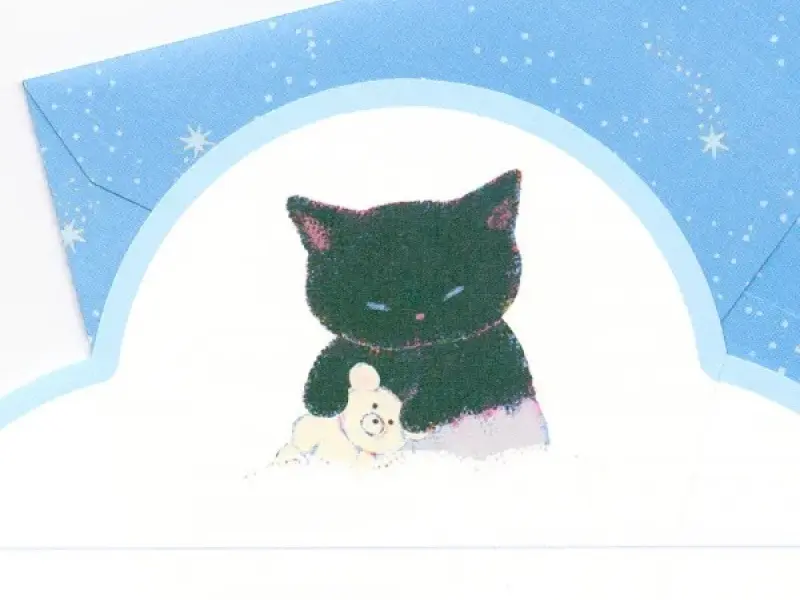 Pre-Order NB Co. Okurumi Mini Letter - Blue Cat