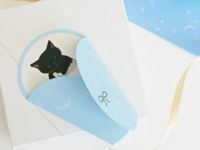 Pre-Order NB Co. Okurumi Mini Letter - Blue Cat