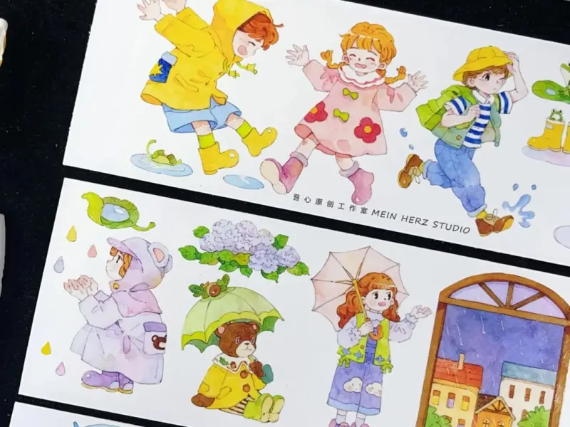My Heart Studio Washi Tape Sample - Dancing In The Rain