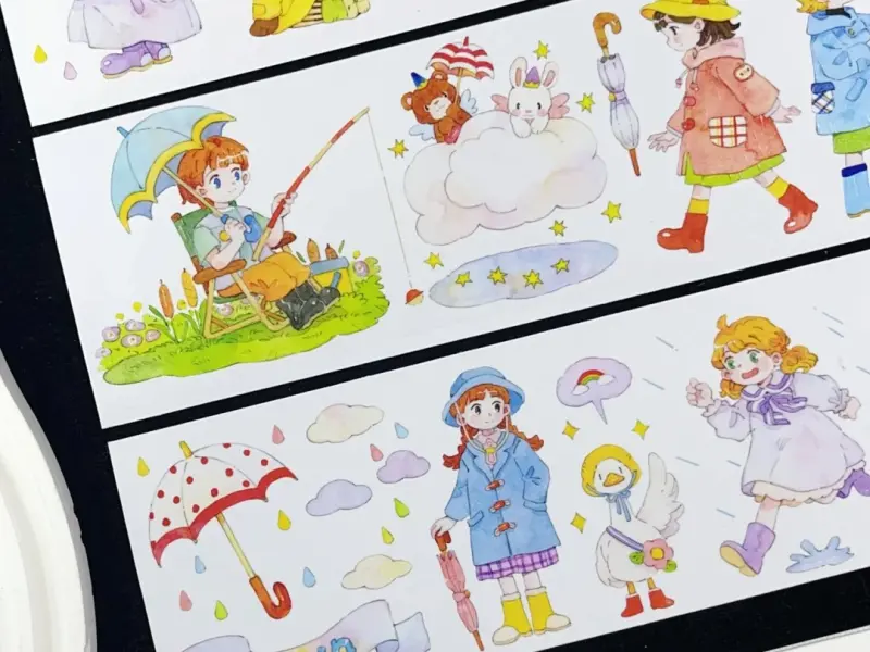 My Heart Studio Washi Tape Sample - Dancing In The Rain