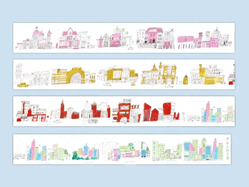 Pre-Order Wanle Studio Washi Tape With Release Paper - House Shapes