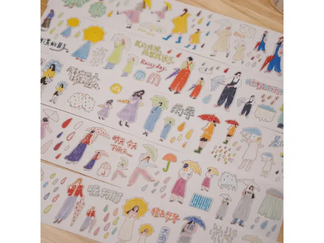 Wanle Studio Kiss-Cut Washi Tape - Rainy Day