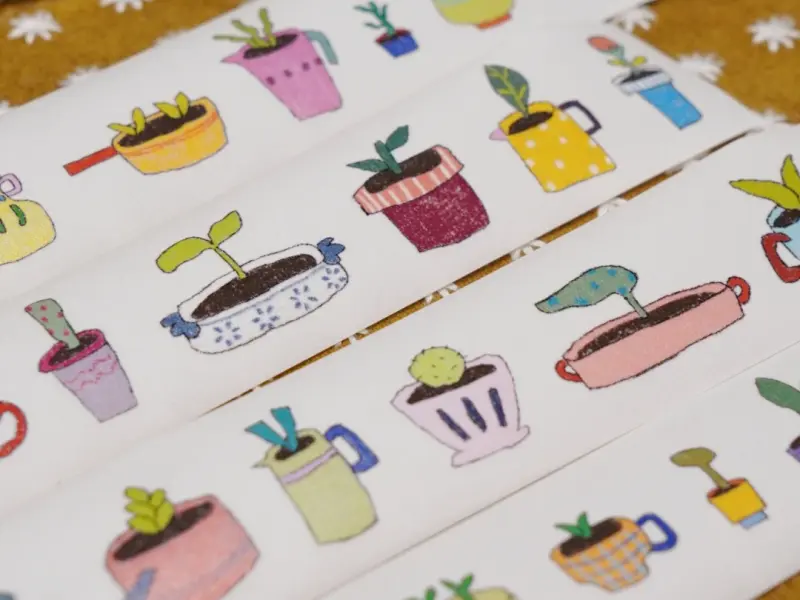Pre-Order Wanle Studio Kiss-Cut Washi Tape - Mini Potted Plant