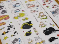 Pre-Order Wanle Studio Kiss-Cut Washi Tape - Tape Stuck On The Kitten