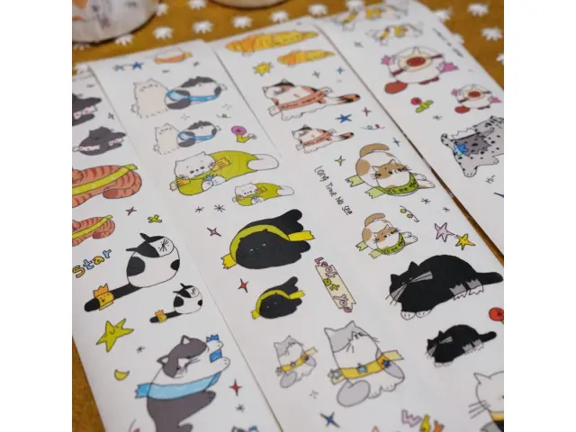 Wanle Studio Kiss-Cut Washi Tape - Tape Stuck On The Kitten