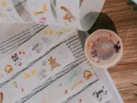 Pre-Order Meow Illustration Sunny Corner of The Forest Japanese Washi Tape With Kisscut