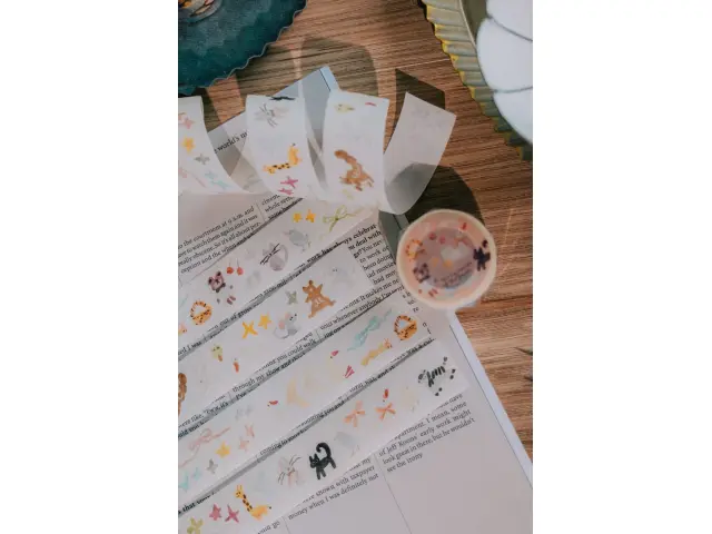 Meow Illustration Sunny Corner of The Forest Japanese Washi Tape With Kisscut