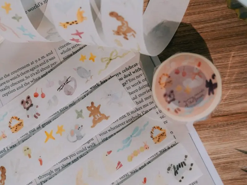 Pre-Order Meow Illustration Sunny Corner of The Forest Japanese Washi Tape With Kisscut