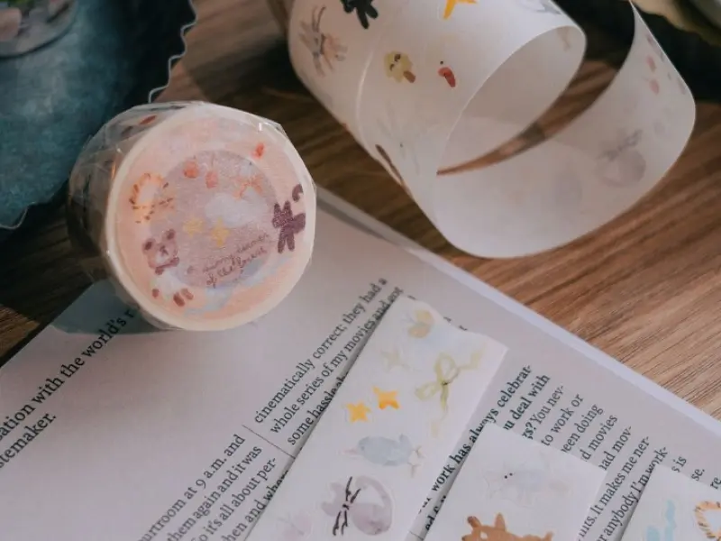 Pre-Order Meow Illustration Sunny Corner of The Forest Japanese Washi Tape With Kisscut