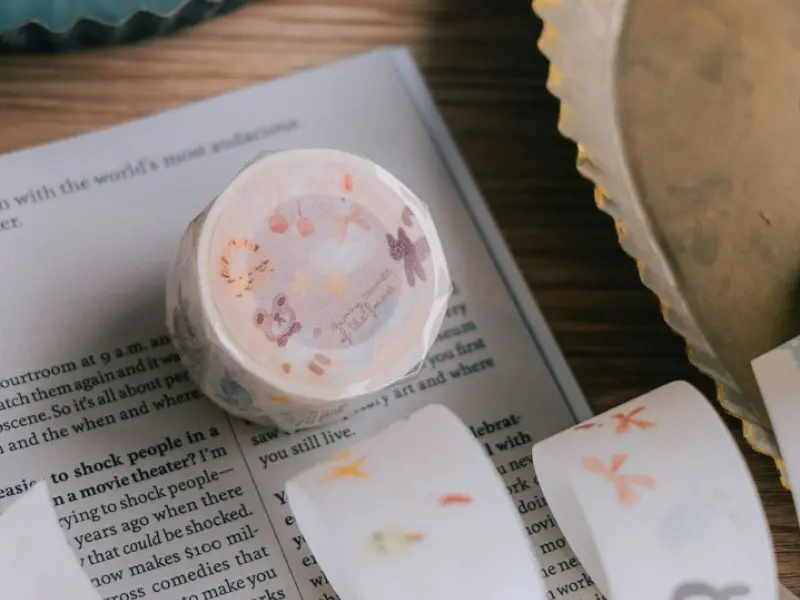 Pre-Order Meow Illustration Little Corner Blooms Japanese Washi Tape With Kisscut