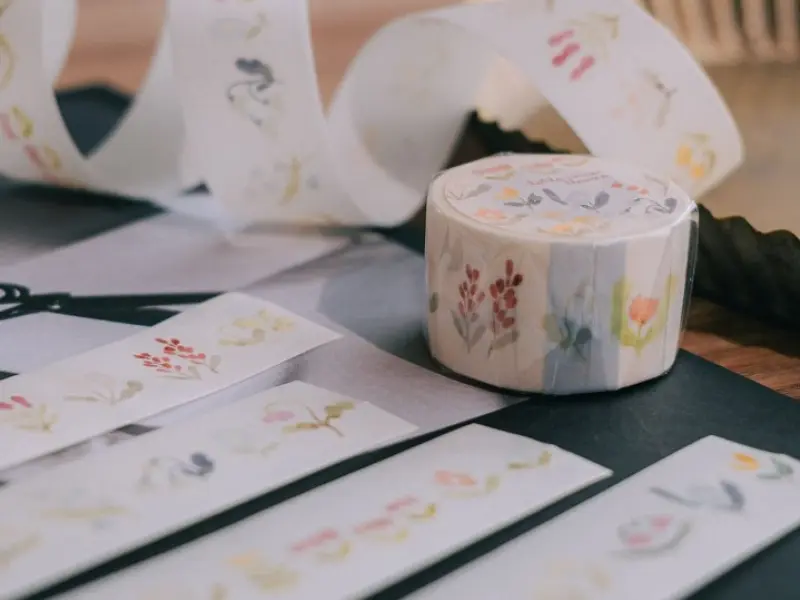 Pre-Order Meow Illustration Little Corner Blooms Japanese Washi Tape With Kisscut
