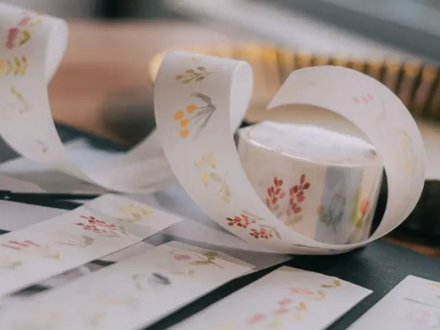 Pre-Order Meow Illustration Little Corner Blooms Japanese Washi Tape With Kisscut