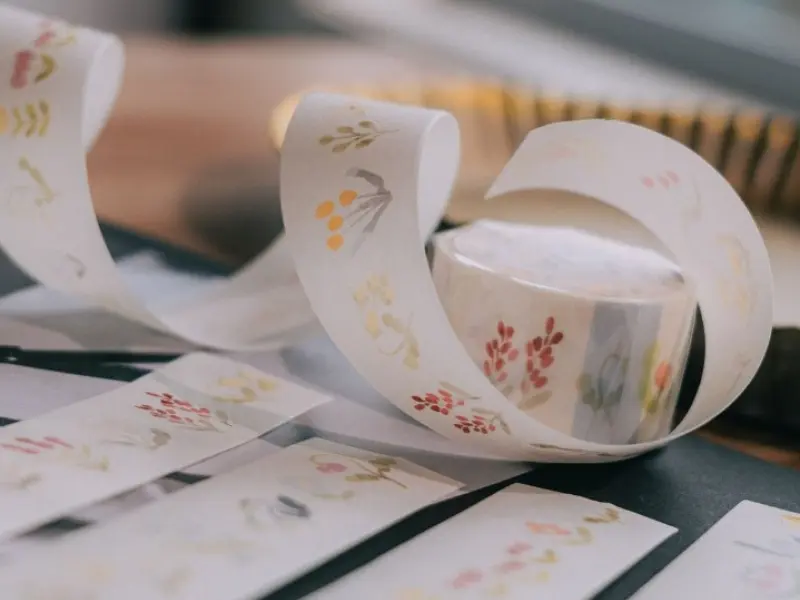 Pre-Order Meow Illustration Little Corner Blooms Japanese Washi Tape With Kisscut