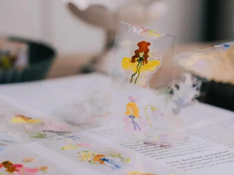 Pre-Order Meow Illustration Whispers in the Flower Field Glossy PET tape with Kisscut